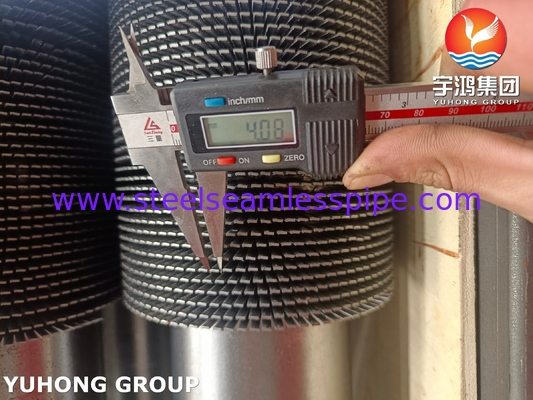 TP304H HFW Fin Tube Serrated Type ASTM A312 برای سیستم بخار بازیافت گرما HRSG