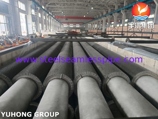 TP304H HFW Fin Tube Serrated Type ASTM A312 برای سیستم بخار بازیافت گرما HRSG