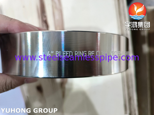 ASTM A182 F55 / UNS S32760 دو قطعه فولاد مناسب ASME B16.5 حلقه خونریزی حلقه قطره