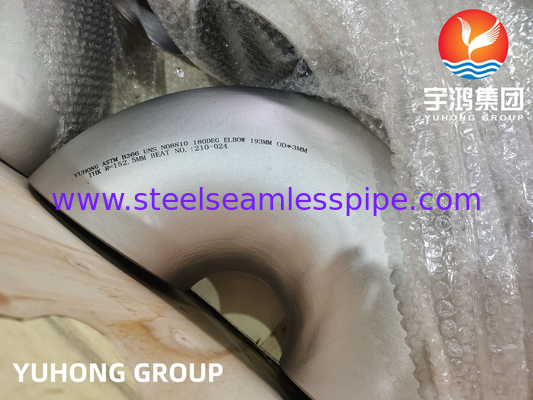 ASTM B366 UNS N08810 Incoloy 800H فلز آلیاژ نیکل با نصب 180° Elbow B16.9