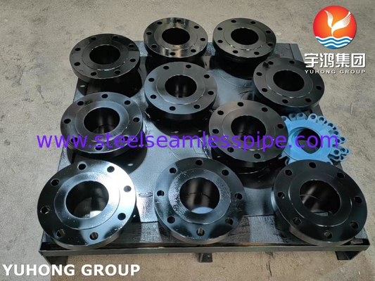 ASTM A182 F5 آلیاژ فولاد جوش گردن فلنج جعل شده WNRF پوشش سیاه