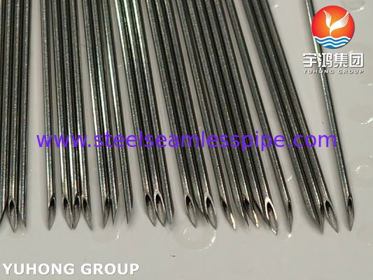 لوله سوزن تزریق پزشکی فولاد ضد زنگ ISO7864 SUS304، 21G 44 میلی متر، نوک اریب