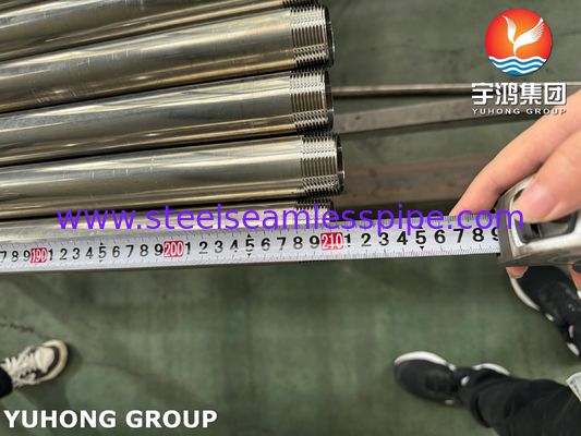 ASTM A270 TP304 لوله فولاد ضد زنگ بهداشتی با پایان رشته خارجی