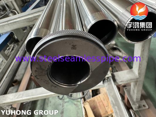 ASTM A270 TP304 لوله فولاد ضد زنگ بهداشتی با پایان رشته خارجی