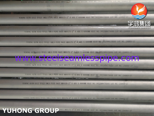 ASTM A312 TP321 لوله های بی سیم فولاد ضد زنگ که برای صنعت گاز نفتی و صنایع شیمیایی پکیج شده اند