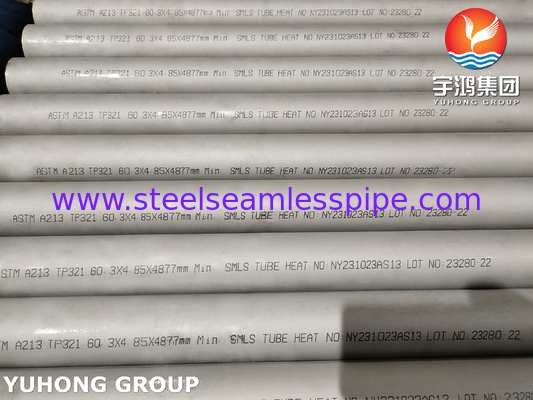 ASTM A213 ASME SA213 TP321 TP321HTubos sem costura de aço inoxidável اسپشورا ریکوزید در نگهدارنده ترمینای ساده گرمایش