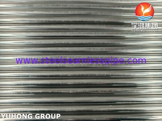 ASTM A249 TP304 لوله های جوشیده شده فولاد ضد زنگ روشن برای گرمایش بخار