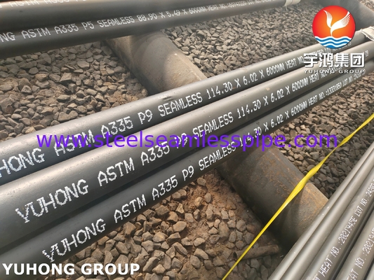ASTM A335 / ASME SA335 P9 آلیاژ فولاد لوله بدون درز رنگ سیاه