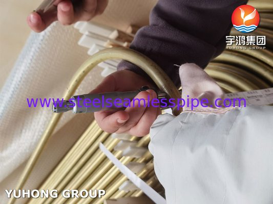 ASTM B395 / ASME SB395 C68700 لوله آلیاژ مس خم شده U برای مبادله گرما