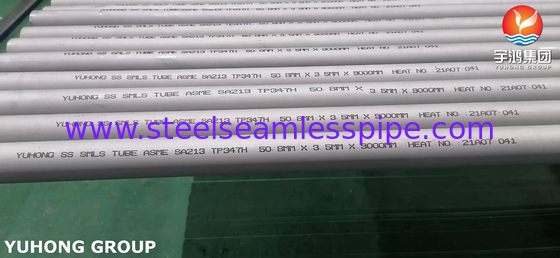 ASME SA213 TP347H لوله بی سیم فولاد ضد زنگ برای ابرگرمکن و هواگرمکن