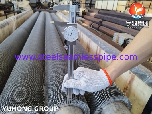 HFW Serrated Fin Tube ASTM A312 TP304H فولاد ضد زنگ با کویل کنوکشن SS304