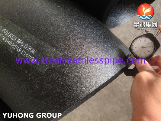 ASTM A234 WPB فلز کربن آرنج 45DEG LR Buttwelded BW B16.9