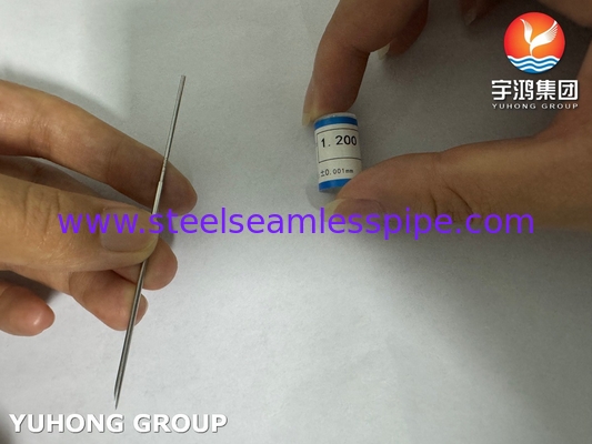 SUS304 لوله سوزن تزریقی پزشکی، لانسِت بیول پوینت، ISO9626 ISO7864