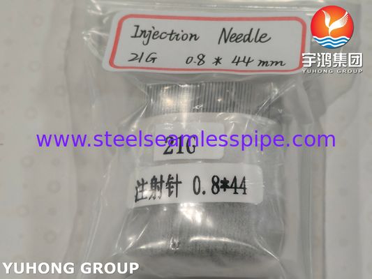 21G لانسنت سوزن تزریق نقطه ای ، لوله سوزن فولاد ضد زنگ پزشکی ISO7864 SUS304