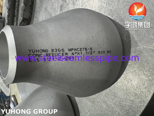 ASTM B366 N10276 ECC Reducer لوله های تحویل متوسط با خلوص بالا
