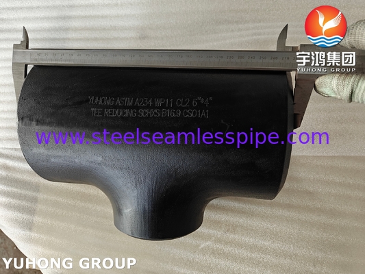 ASTM A234 WP11 CL2 آلیاژ فولاد کم کننده تی ASME B16.9 لوله های Buttweld