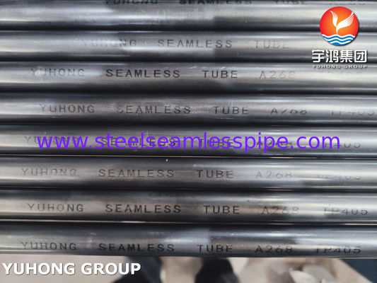 ASTM A268 TP405 UNS S40500 تجهیزات تصفیه گرما لوله های بدون درز از فولاد ضد زنگ فرریت و مارتنسیتی