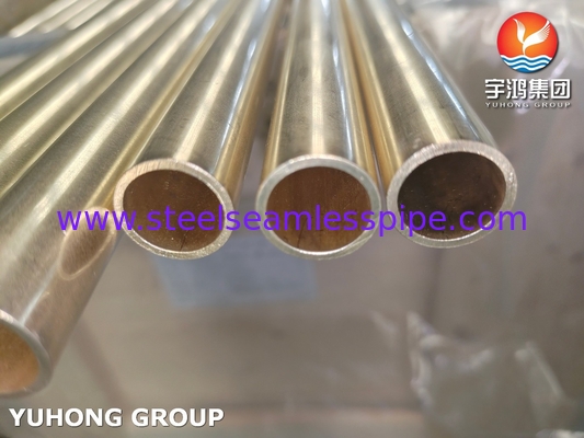 لوله برنجی Admiralty لوله آب برنز لوله آلیاژ مس Tu B111 C44300 19.05MM*2.11MM*7315MM ,O61,ET/HT مبدل حرارتی
