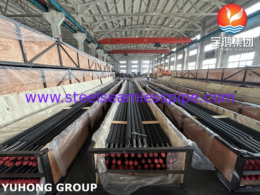 ASTM A213 T11 لوله بدون درز فولادی آلیاژ HFW لوله بالدار میله دار برای نفت و پالایشگاه