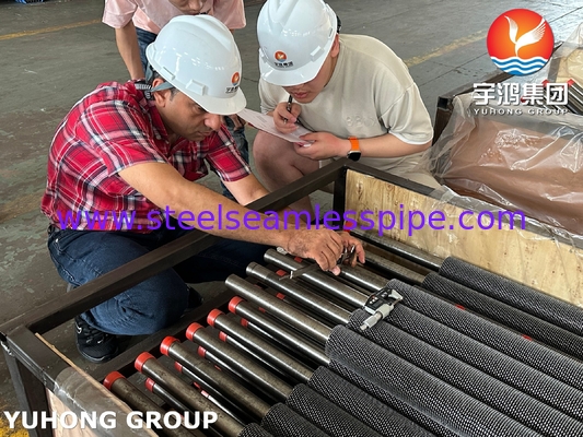 ASTM A213 T11 لوله بدون درز فولادی آلیاژ HFW لوله بالدار میله دار برای نفت و پالایشگاه