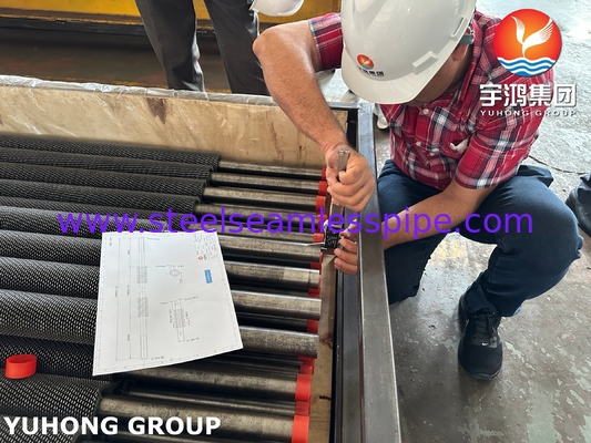 ASTM A213 T11 لوله بدون Sesmless از فلز آلیاژ لوله HFW Fin Serrated برای پالایشگاه