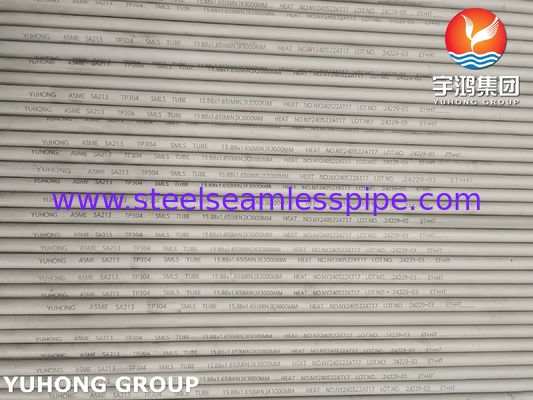 لوله بدون درز فولادی ضد زنگ ASME SA213 TP304 S30400 برای بویلر