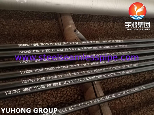 ASTM A335 / ASME SA335 P9 آلیاژ فولاد لوله بدون درز رنگ سیاه