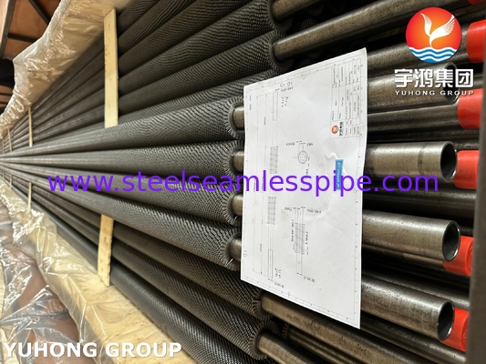 ASTM A213/ ASME SA213 T22 لوله پره دار HFW دندانه دار دو پورت می تواند برای ژنراتور بخار بازیابی حرارت U خم شود