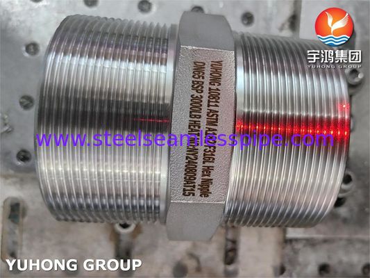 ASTM A182 F316L BSP اتحادیه هیکس نپل فوردینگ تحت فشار