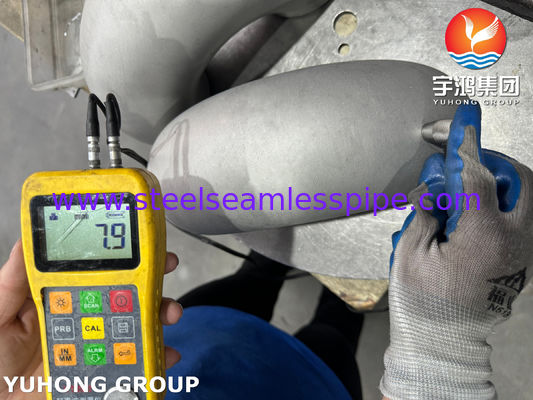 اتصالات فولادی ضد زنگ ASTM A403 WP304H، زانویی کوتاه برد، جوش لب به لب، بدون درز، B16.9