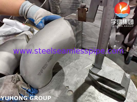 ASTM A403 WP321H لوله فولاد ضد زنگ ASME B16.9 Buttweld 180° آرنج