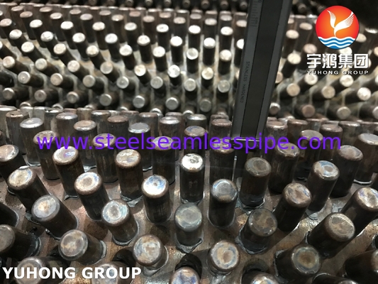لوله پره دار فولادی آلیاژی ASTM A213 T9 با پرچ های آلیاژی / فولاد ضد زنگ برای دیگ بخار یا بخاری