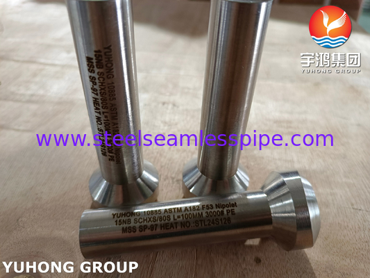 ASTM A182 F53 فولاد فوق دوگانه 2507 Nipolet Fitting MSS SP-97
