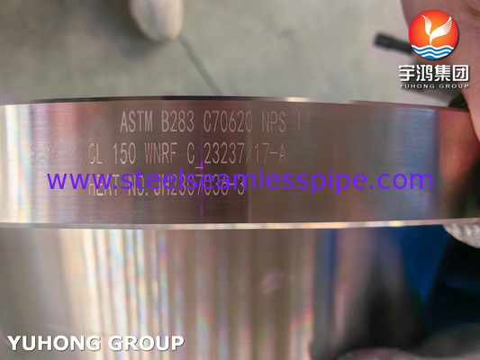ASTM B283 C70620 فلنج آلیاژ مس نیکل برای کاربردهای دریایی