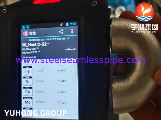 ASTM B366 C22 لوله آرنج تامین کننده لوازم جانبی آلیاژ نیکل مقاوم به خوردگی