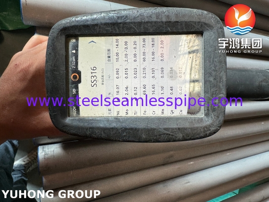 لوله بدون درز استیل ASME SA213 TP316 (UNS S31600) برای مبدل حرارتی و بویلر