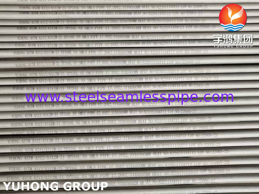 ASTM A312 TP316L لوله بدون درز از فولاد ضد زنگ با آزمایش هیدروستاتیک و فوق صوتی جریان ایدی برای کاربردهای پتروشیمی