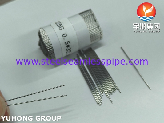 لوله سوزن دندانپزشکی آبیاری تک سوراخ استیل ضد زنگ پزشکی 25G*32.5MM ISO9626
