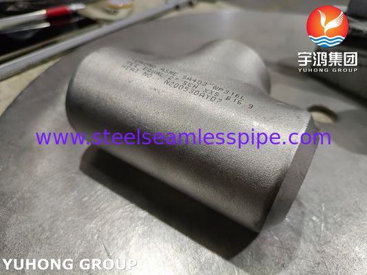 سه راهی مساوی استیل ضد زنگ WP316L با فشار بالا مطابق با ASTM A403 اتصالات جوش لب به لب