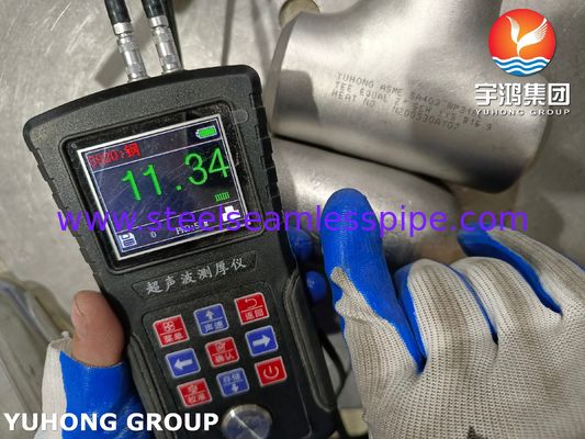 سه راهی مساوی استیل ضد زنگ WP316L با فشار بالا مطابق با ASTM A403 اتصالات جوش لب به لب