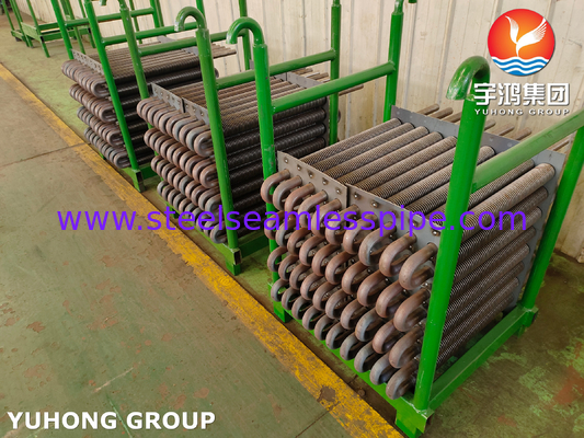 لوله های پره دار جوش داده شده با فرکانس بالا (HFW) از جنس فولاد کربن ASTM A106 Gr.B با خم U برای اکونومایزرهای اگزوز موتور دیزل