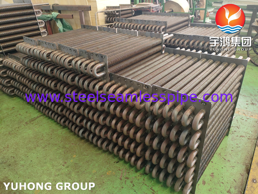 لوله های پره دار جوش داده شده با فرکانس بالا (HFW) از جنس فولاد کربن ASTM A106 Gr.B با خم U برای اکونومایزرهای اگزوز موتور دیزل