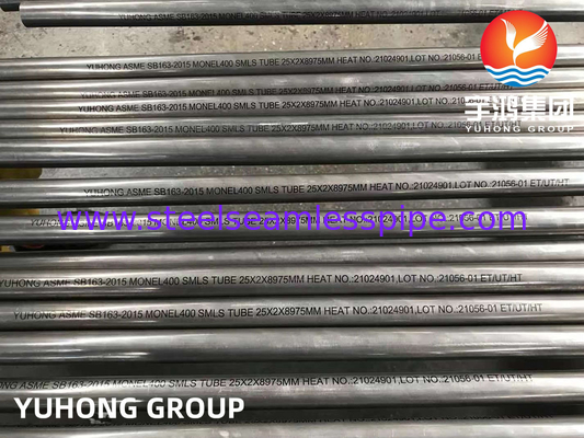 ASME SB163 UNS N04400 / Monel 400 لیوان نیکل لوله مبادله گرما بدون درز