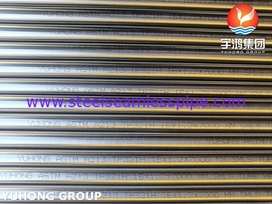 ASTM A213 TP321H S32109 لوله مبادله گرما فولاد ضد زنگ روشن
