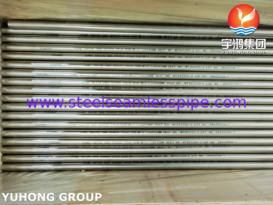 لوله های تیتانیومی بدون درز ASME SB338 UNS R50400 برای کندانسورها و مبدل های حرارتی