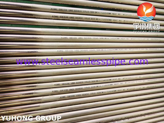 لوله های تیتانیومی بدون درز ASME SB338 UNS R50400 برای کندانسورها و مبدل های حرارتی