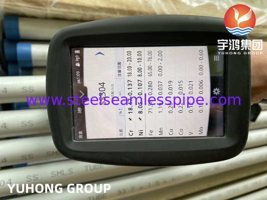 ASTM A213 TP304 لوله بی سیم فولاد ضد زنگ برای مبادله گرما و دیگ