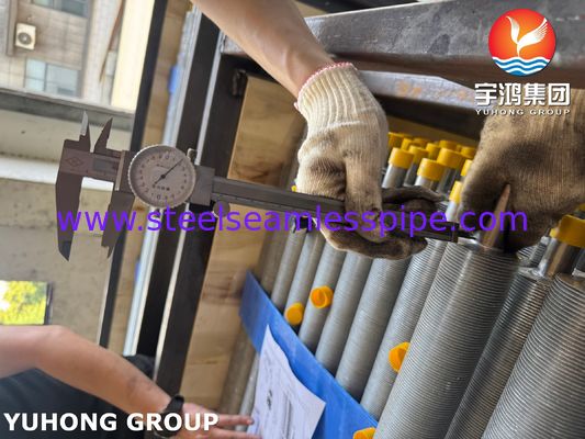 لوله پره دار اکسترود شده استیل ضد زنگ ASTM A213 TP304 برای مبدل حرارتی خنک شونده با هوا