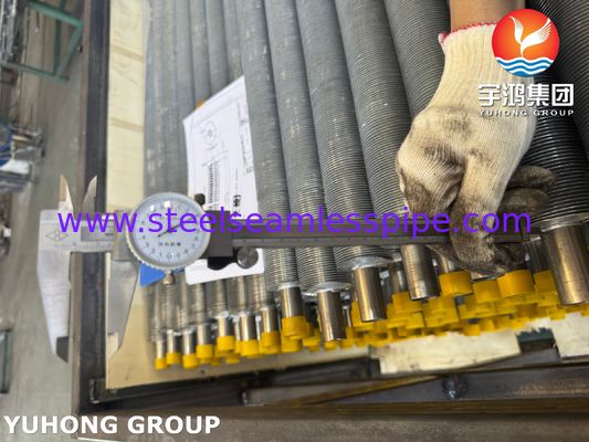 لوله پره دار اکسترود شده استیل ضد زنگ ASTM A213 TP304 برای مبدل حرارتی خنک شونده با هوا