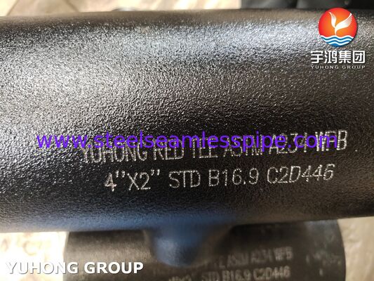 اتصال کربن استیل ASTM A234 WPB سه راهی کاهنده جوش لب به لب